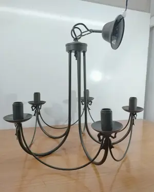 Lámpara araña de techo estilo industrial en metal - miniatura 2