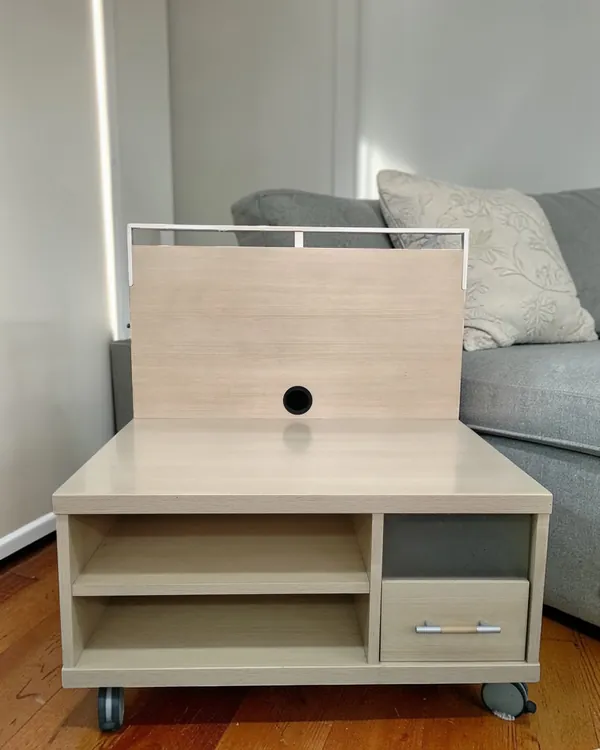 Mueble de Televisión con Ruedas y Cajón