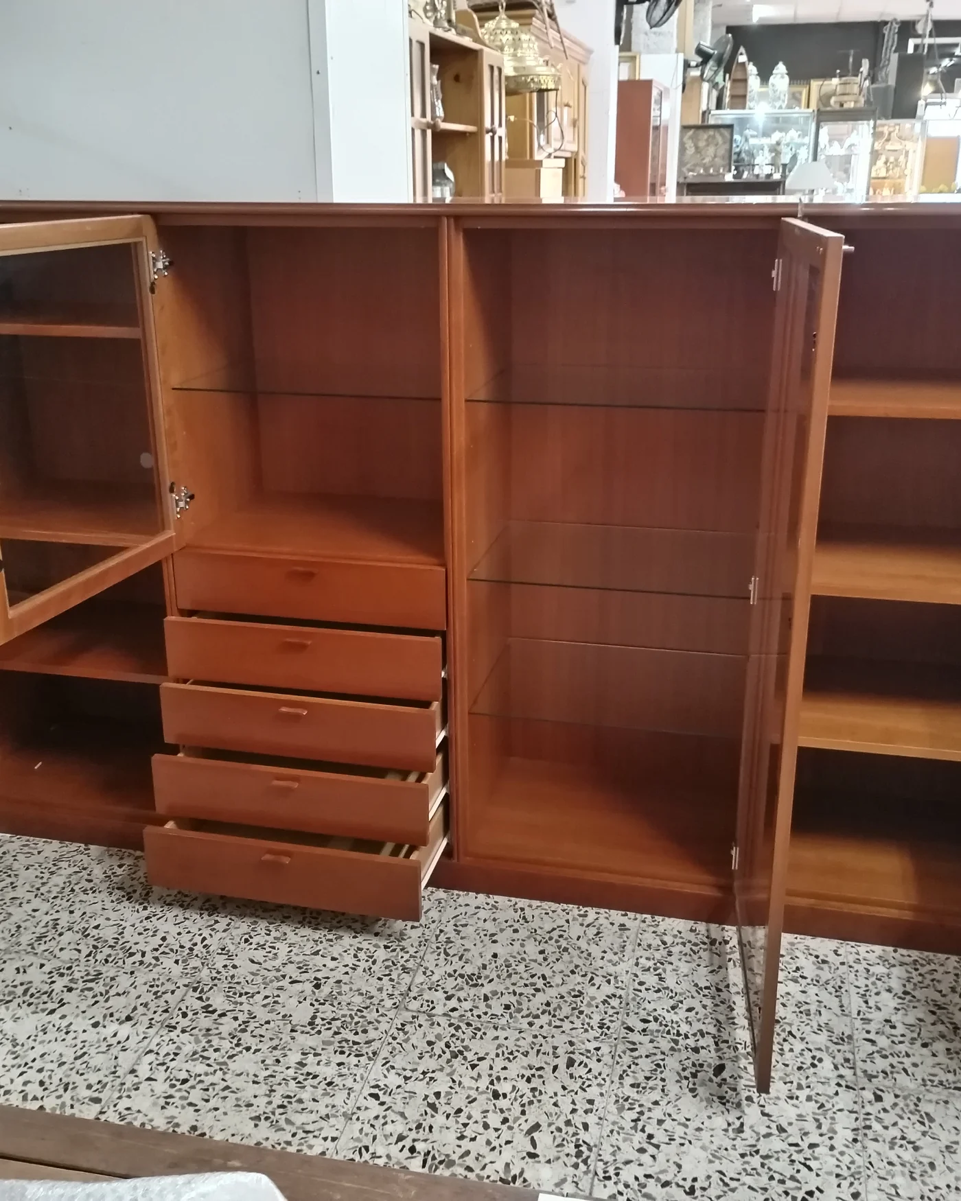 Mueble de salón de 4 módulos estilo mid-century - imagen 4