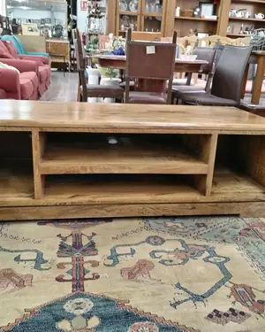 Mueble de tv rústico de madera maciza - miniatura 3
