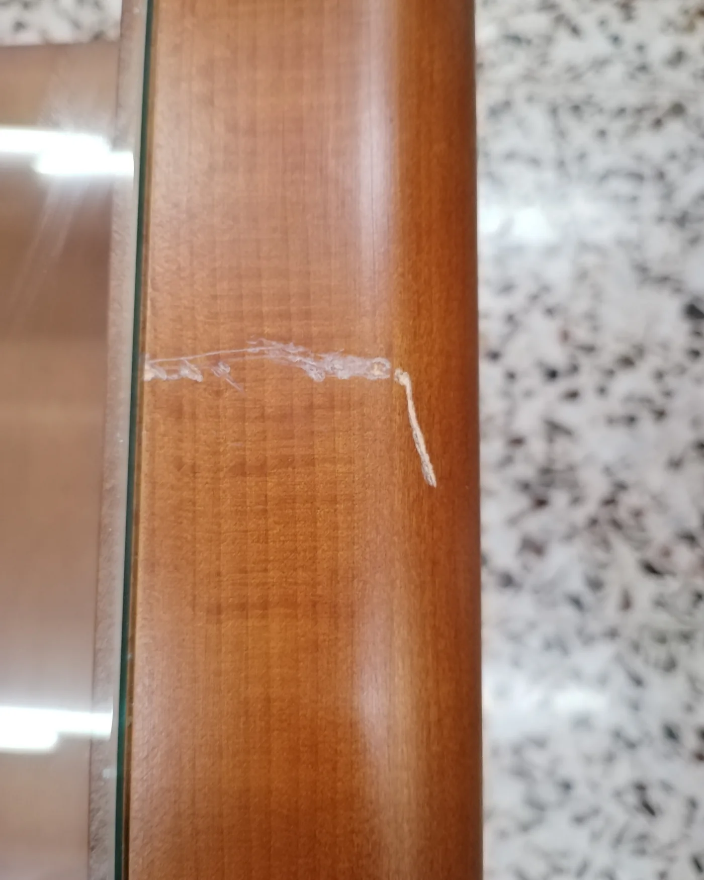 Mesita de centro auxiliar de madera con cristal - imagen 4
