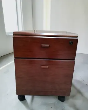 Cajonera archivador de oficina con dos cajones y ruedas - miniatura 1
