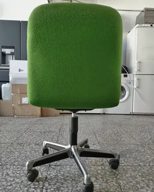 Silla de oficina operativa tapizada en verde - miniatura 3