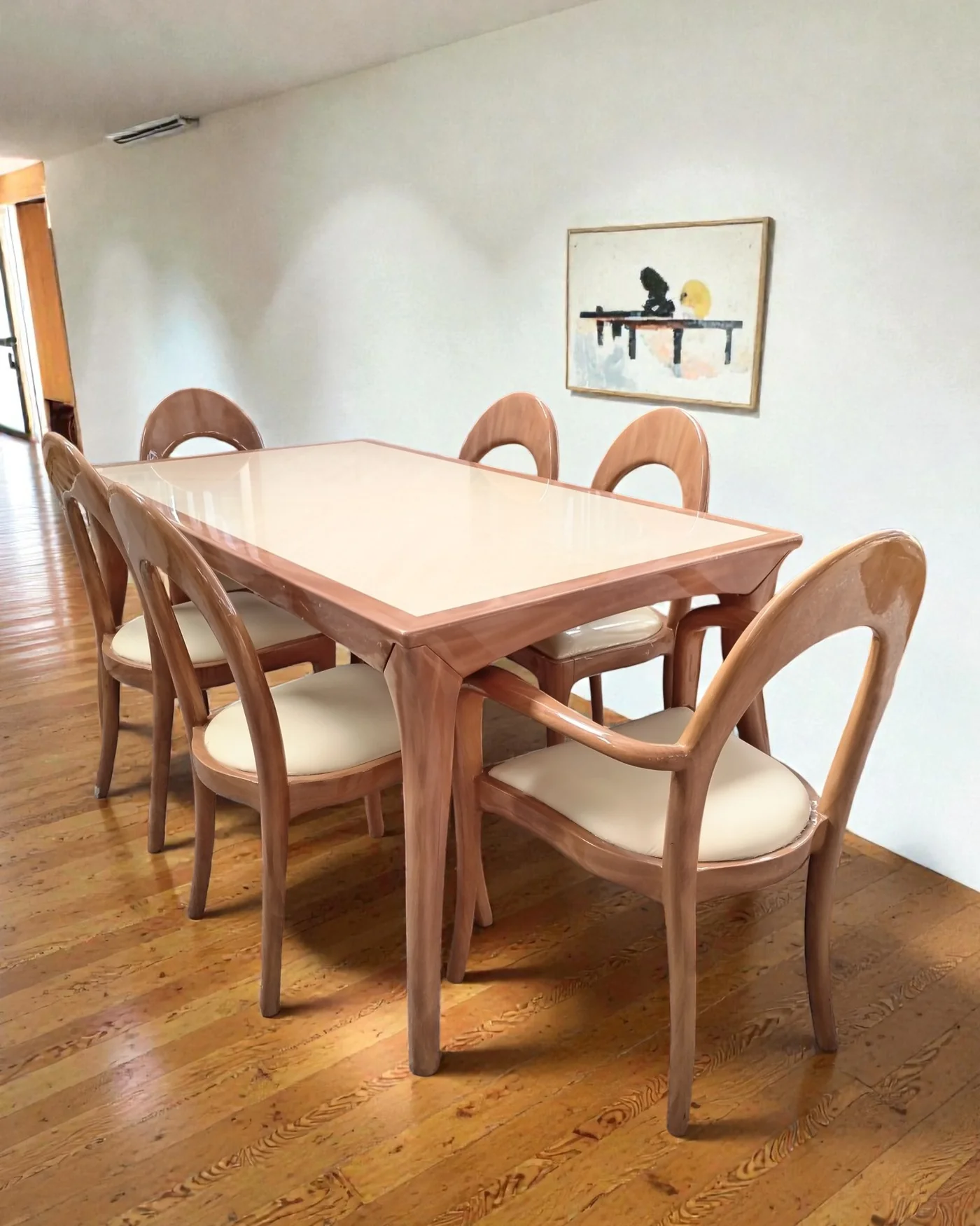 Conjunto de comedor moderno con mesa y 6 sillas - imagen 1