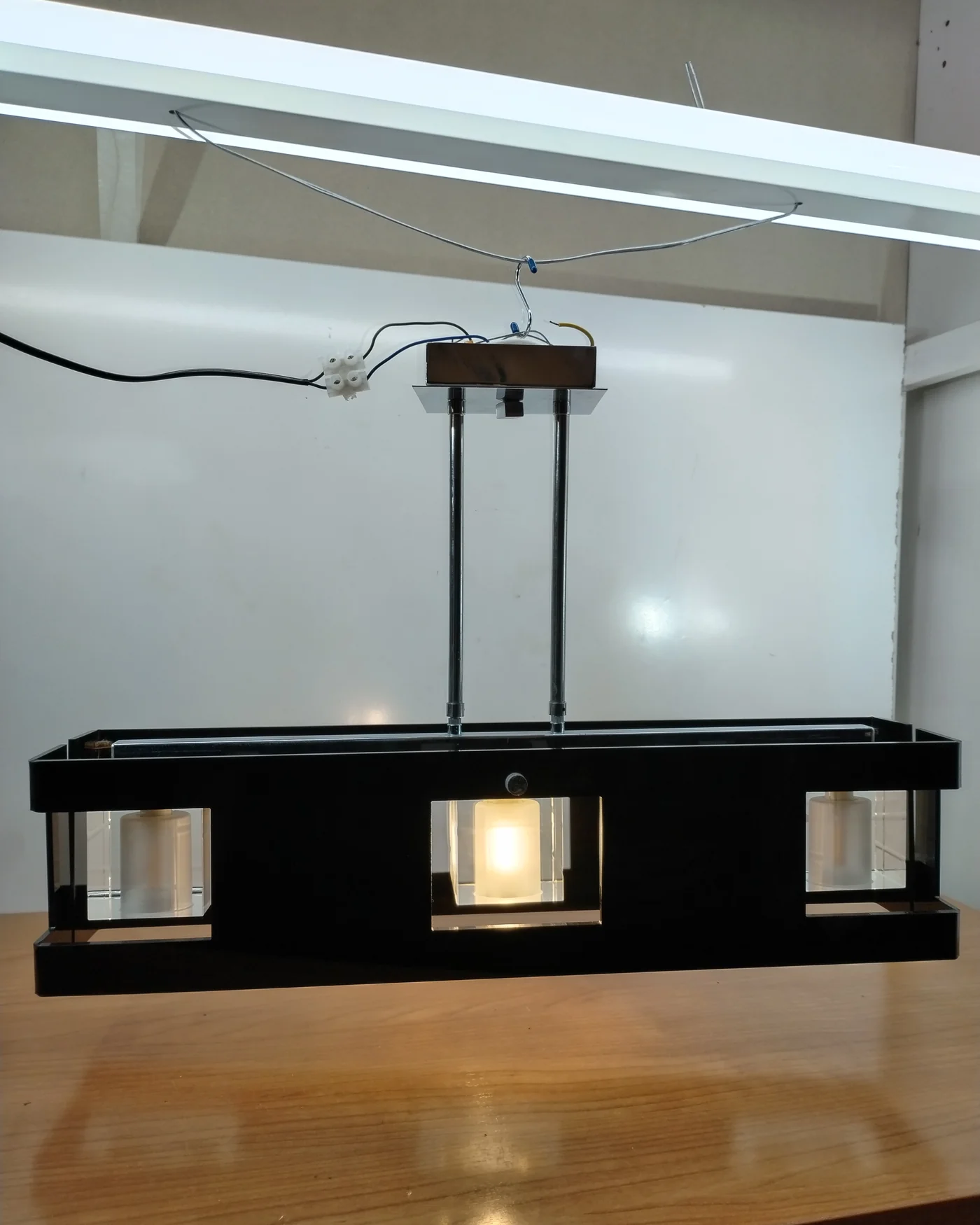 Lámpara de techo moderna de cristal y metal - imagen 1