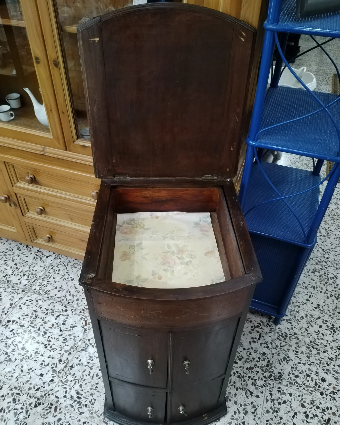 Mueble de esquina estilo biedermeier con marquetería - imagen 6