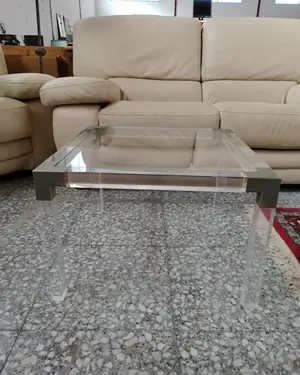 Mesa de Centro de Plexiglás y Cristal - miniatura 1