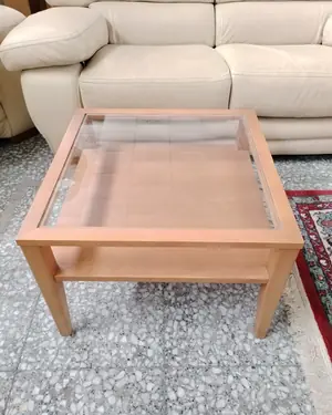 Mesa de Centro de Madera y Cristal - miniatura 3