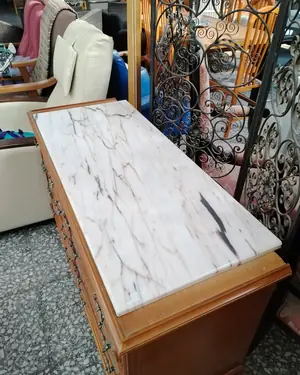 Cómoda doble de madera con tapa de mármol - miniatura 5