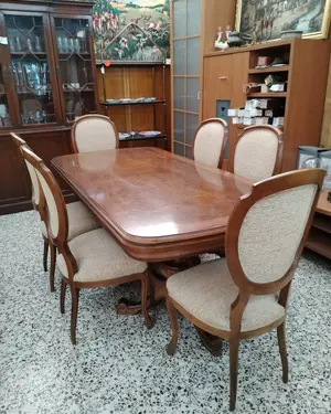 Conjunto de Mesa de Comedor Extensible y 6 Sillas Estilo Clásico - miniatura 2