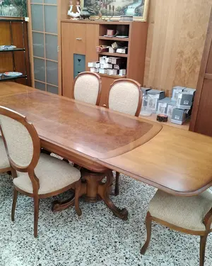 Conjunto de Mesa de Comedor Extensible y 6 Sillas Estilo Clásico - miniatura 5