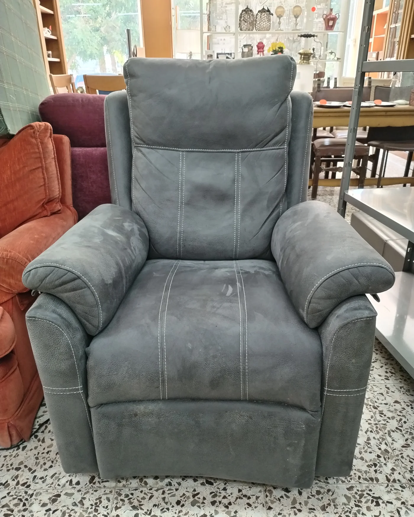 Sillón Relax Reclínico Eléctrico Gris - imagen 2