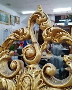 Espejo estilo barroco dorado - miniatura 3