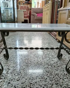 Mesa de forja y mármol - miniatura 2