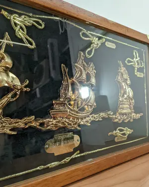 Cuadro marinero con carabelas colgantes y nudos - miniatura 2