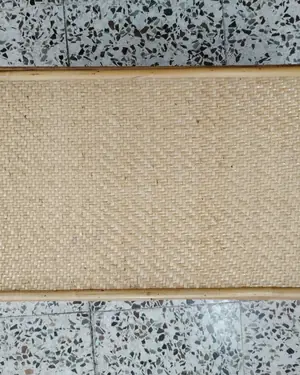 Baúl vintage de mimbre con estructura de madera - miniatura 6