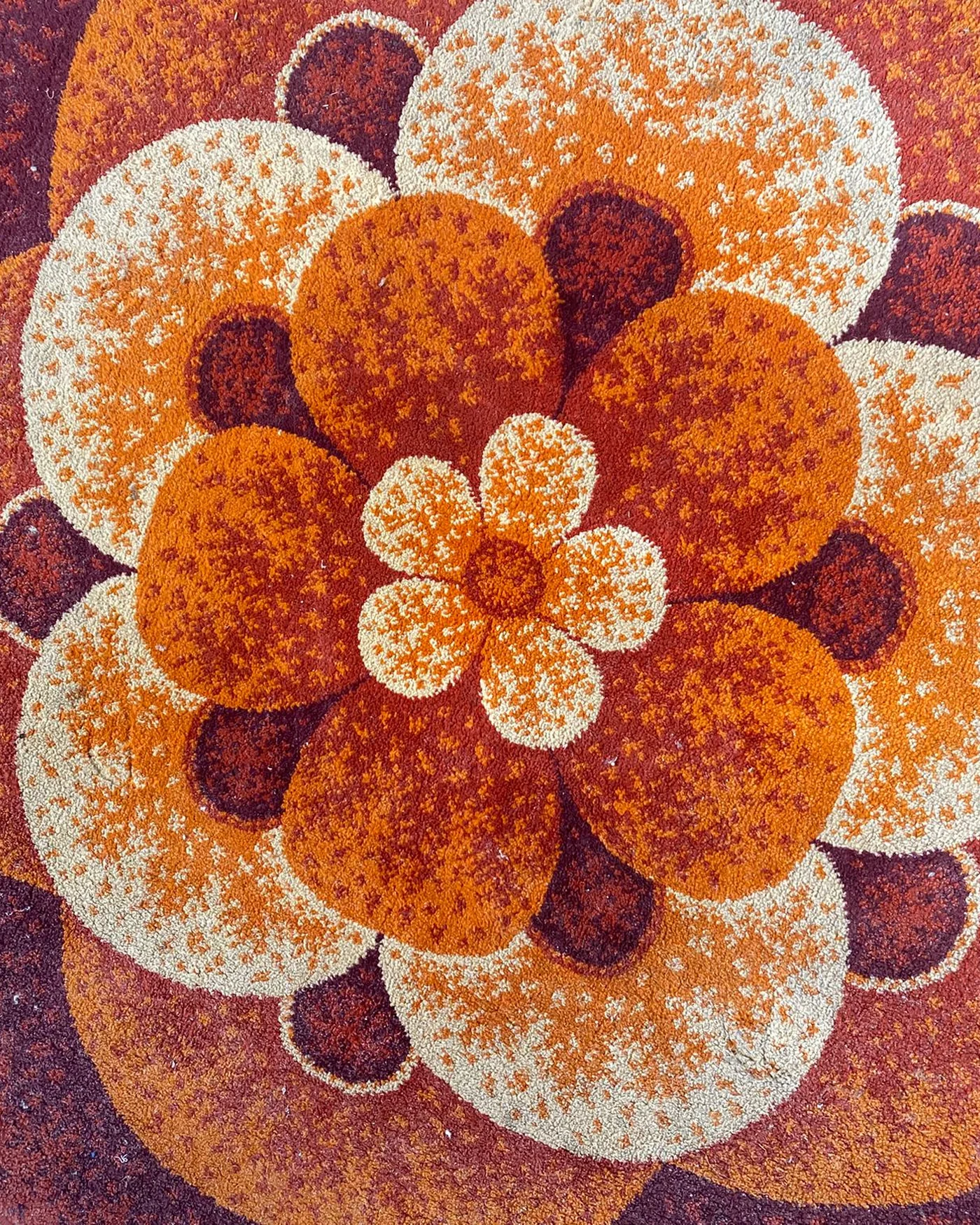 Alfombra redonda con diseño floral retro - imagen 5