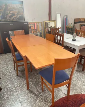 Conjunto de mesa extensible y 4 sillas de madera - miniatura 4