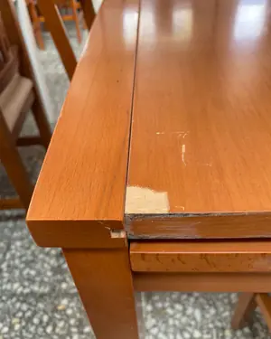 Conjunto de mesa extensible y 4 sillas de madera - miniatura 5