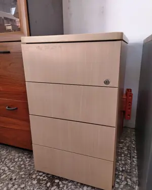 Cajonera de oficina de madera con cerradura - miniatura 2