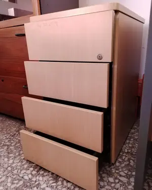 Cajonera de oficina de madera con cerradura - miniatura 4