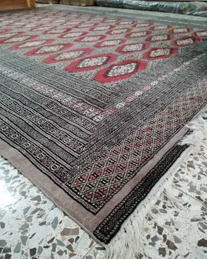 Gran alfombra vintage estilo oriental con diseño geométrico - miniatura 3