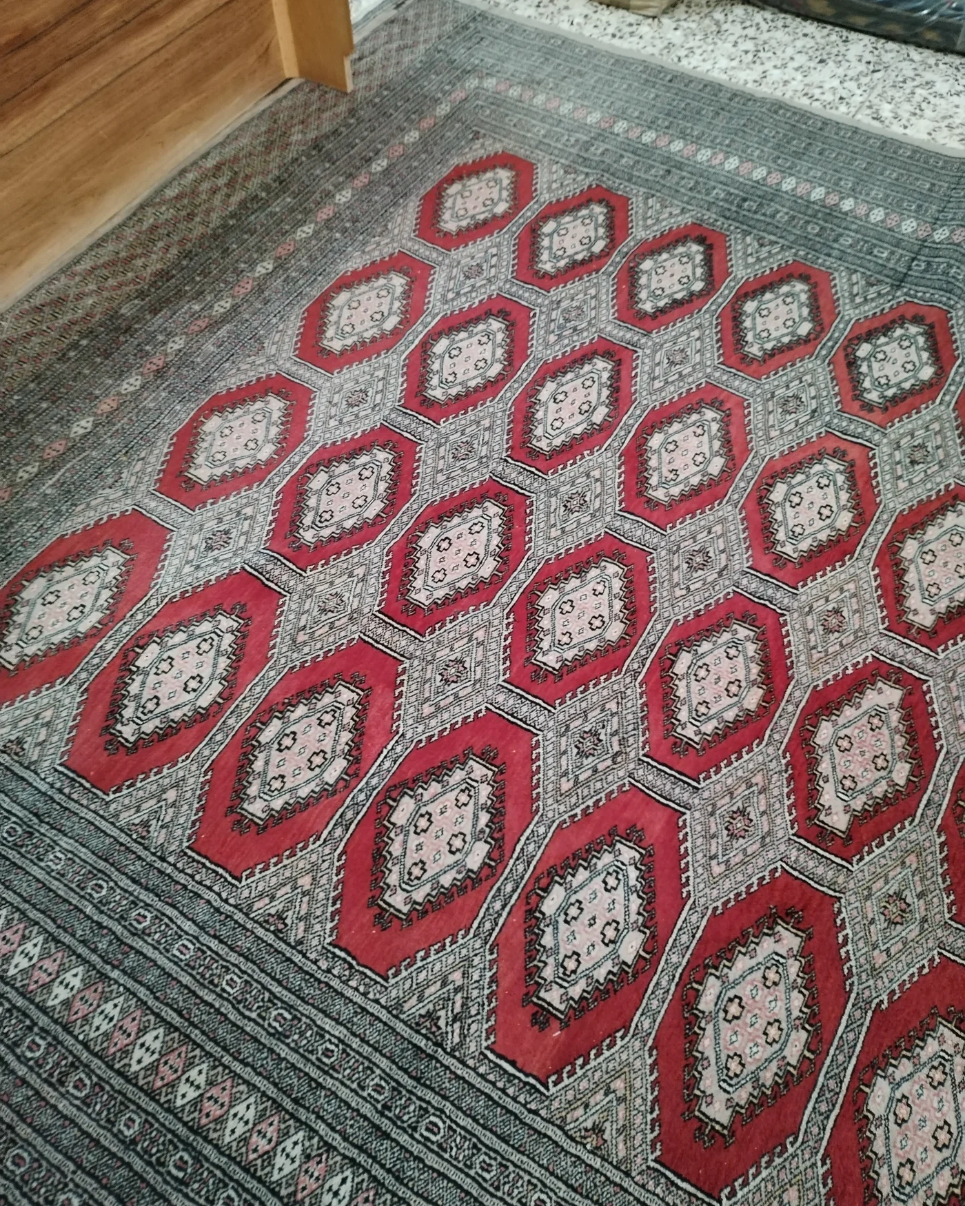 Gran alfombra vintage estilo oriental con diseño geométrico - imagen 5