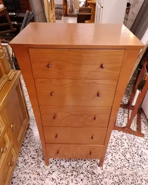 Sinfonier alto de madera con cinco cajones - miniatura 2
