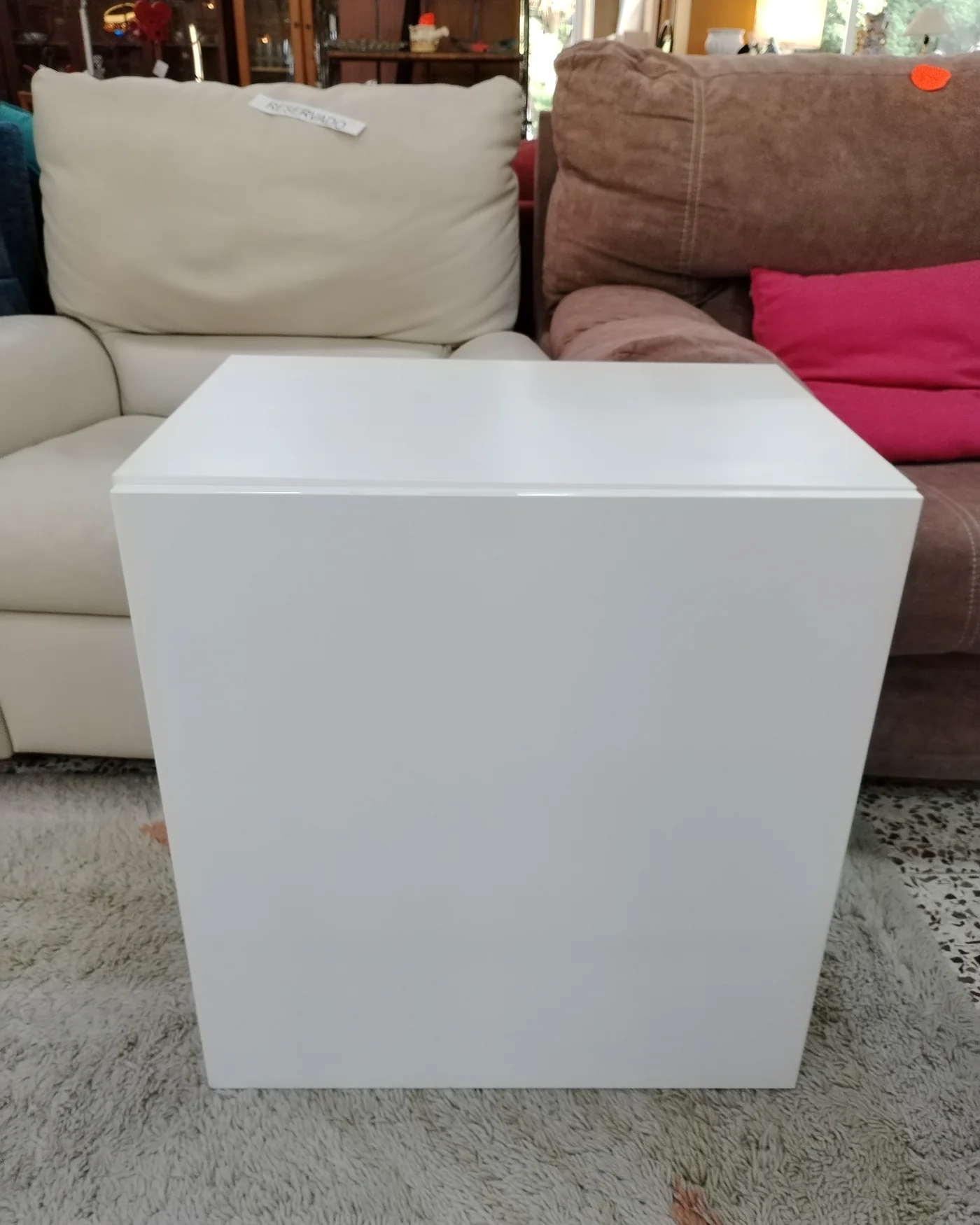 Módulo de pared blanco con puerta y estante - imagen 1