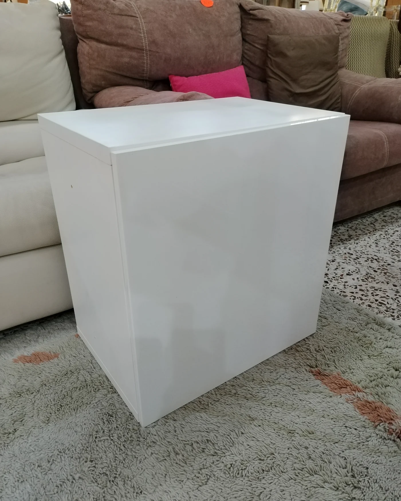 Módulo de pared blanco con puerta y estante - imagen 2