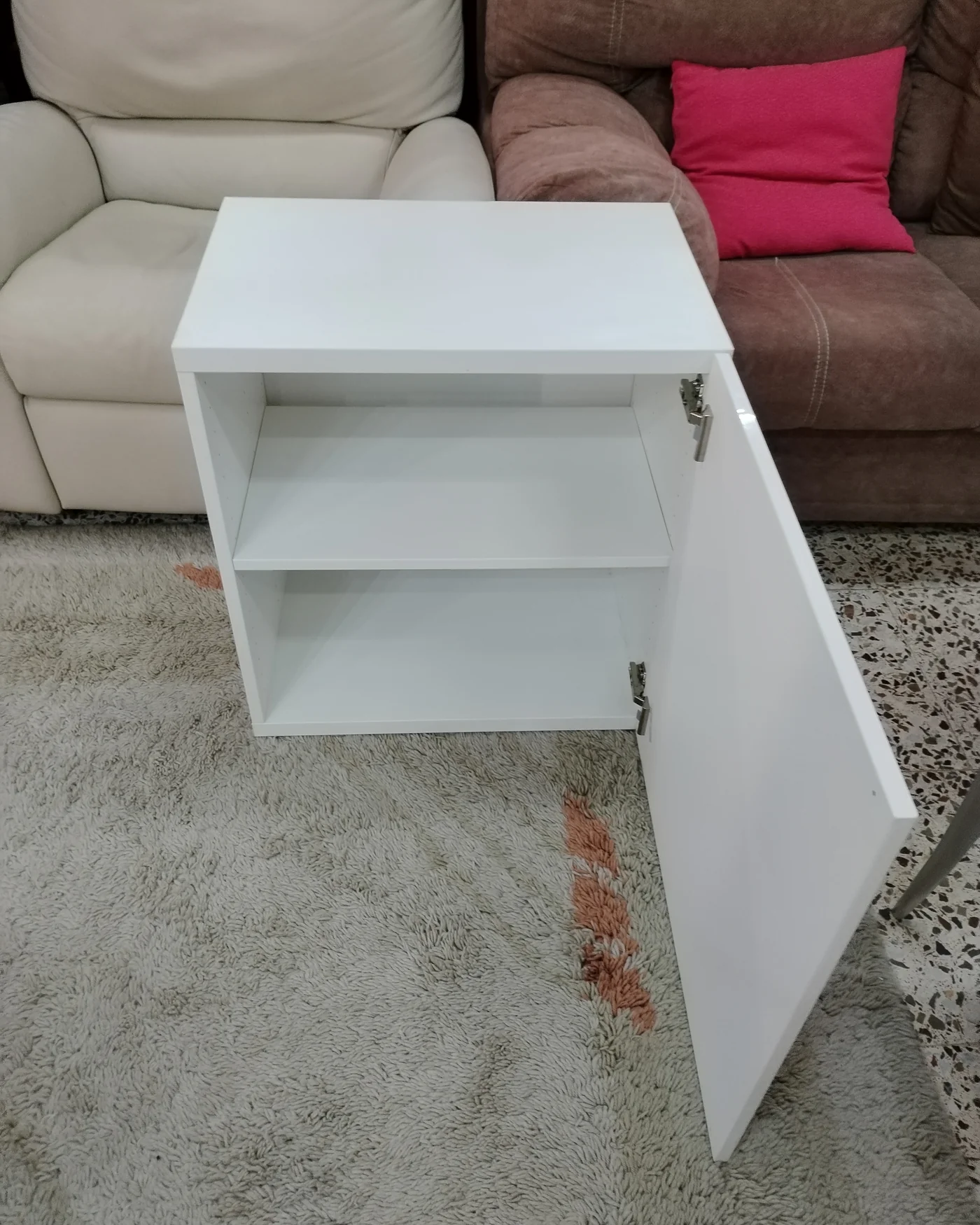Módulo de pared blanco con puerta y estante - imagen 4