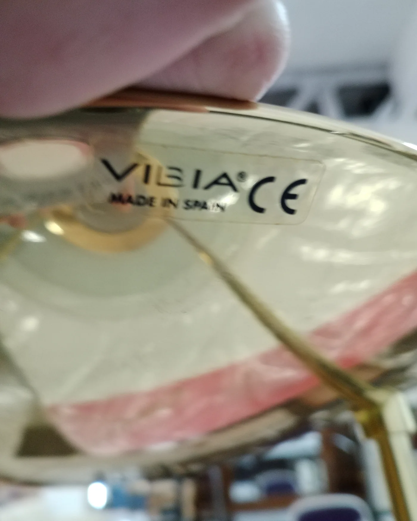 Lámpara de techo vintage de cristal y latón - imagen 6