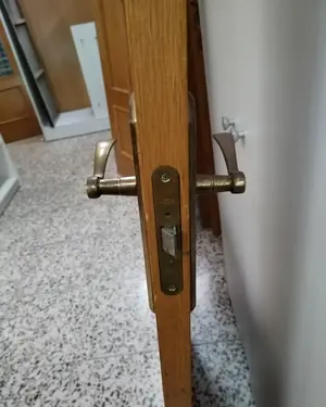 Puerta de interior de madera con cristal esmerilado - miniatura 3