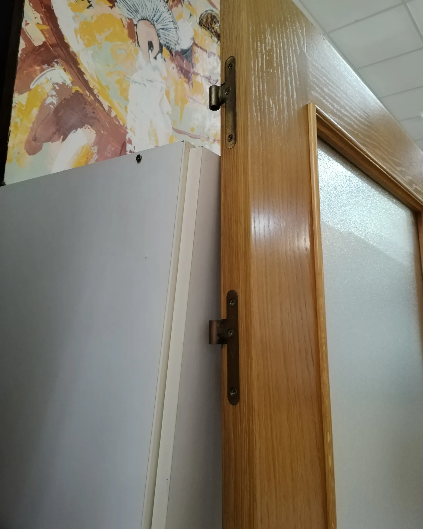 Puerta de interior de madera con cristal esmerilado - imagen 4