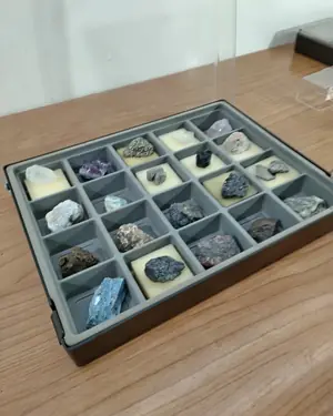 Colección de minerales geológicos en caja de exhibición - miniatura 6