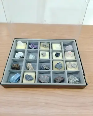 Colección de minerales geológicos en caja de exhibición - miniatura 4
