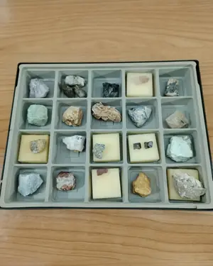 Colección de minerales geológicos en caja de exhibición - miniatura 4