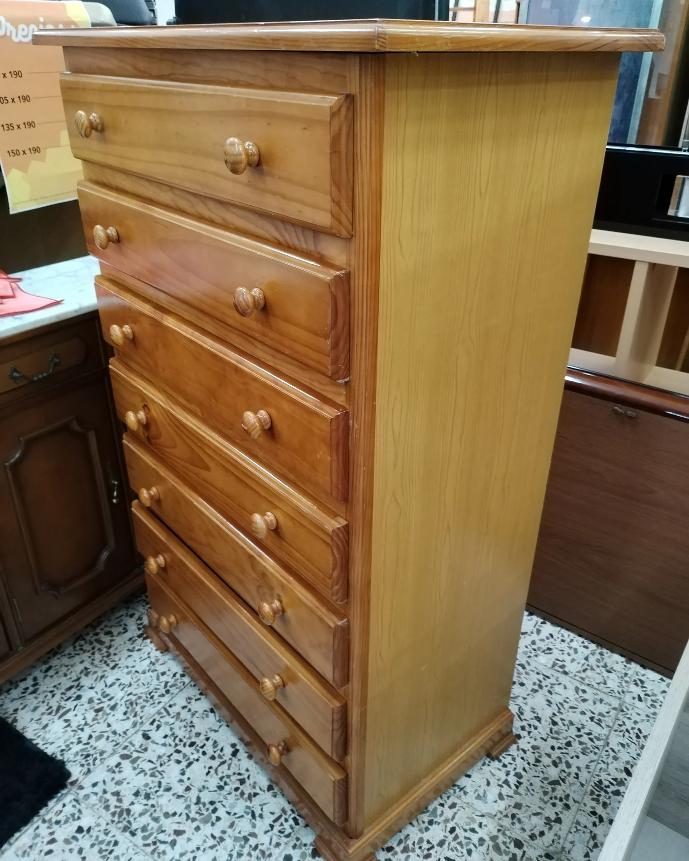 Sinfonier de madera con 7 cajones - imagen 2