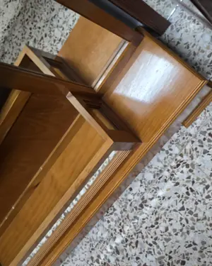 Entrada de pino rústica con espejo y perchero - miniatura 3