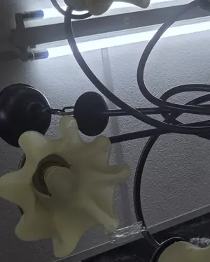 Lámpara de techo rústica con pantalla de cristal - miniatura 2