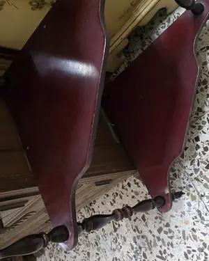Estantería esquinera vintage de madera con tres niveles - miniatura 5