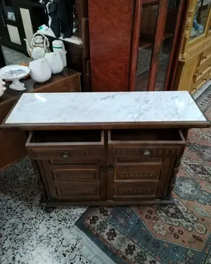Aparador clásico de estilo castellano con tapa de mármol - miniatura 5