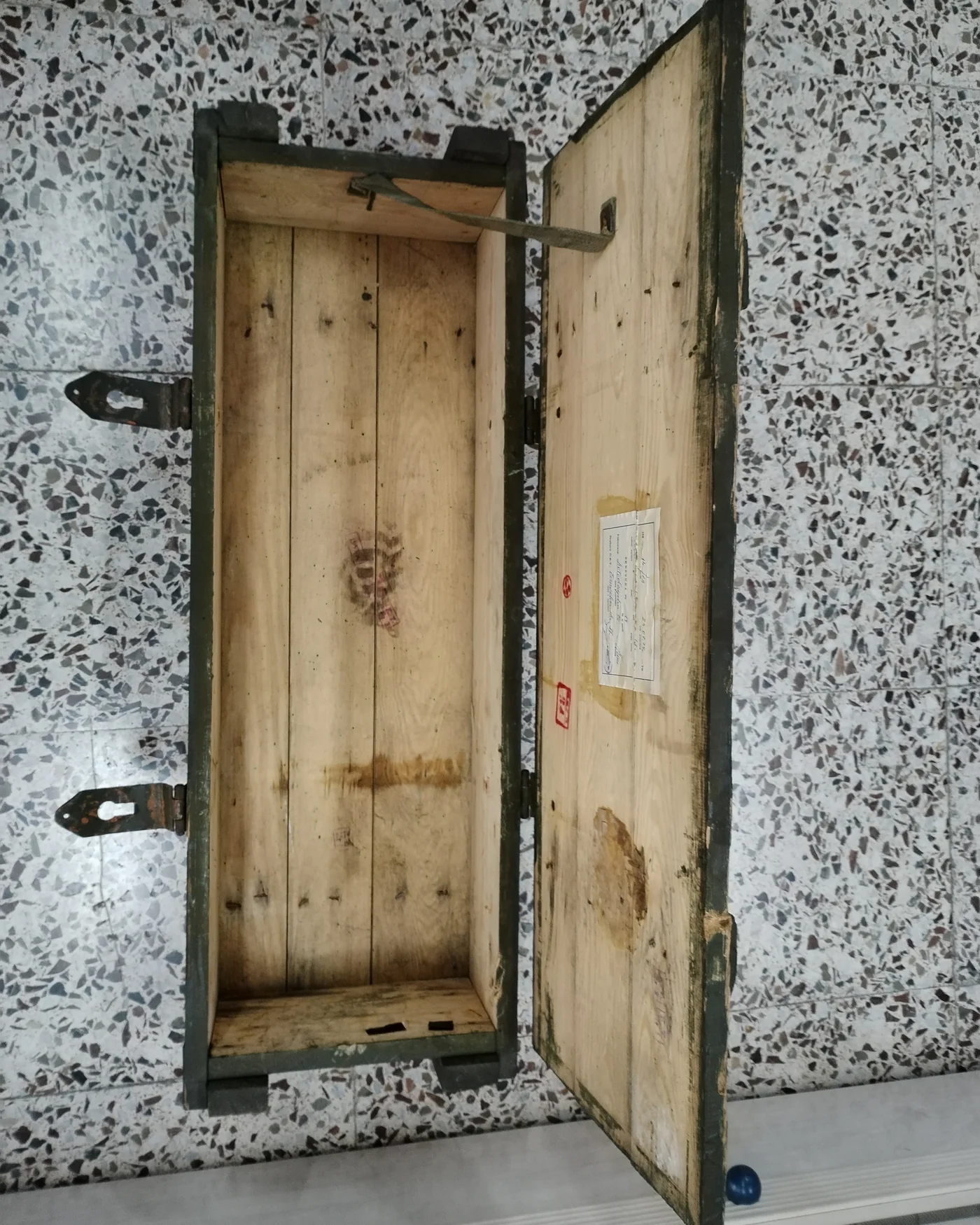 Caja de munición militar vintage de madera - imagen 7