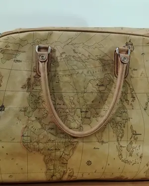 Bolso vintage con mapa del mundo - miniatura 2
