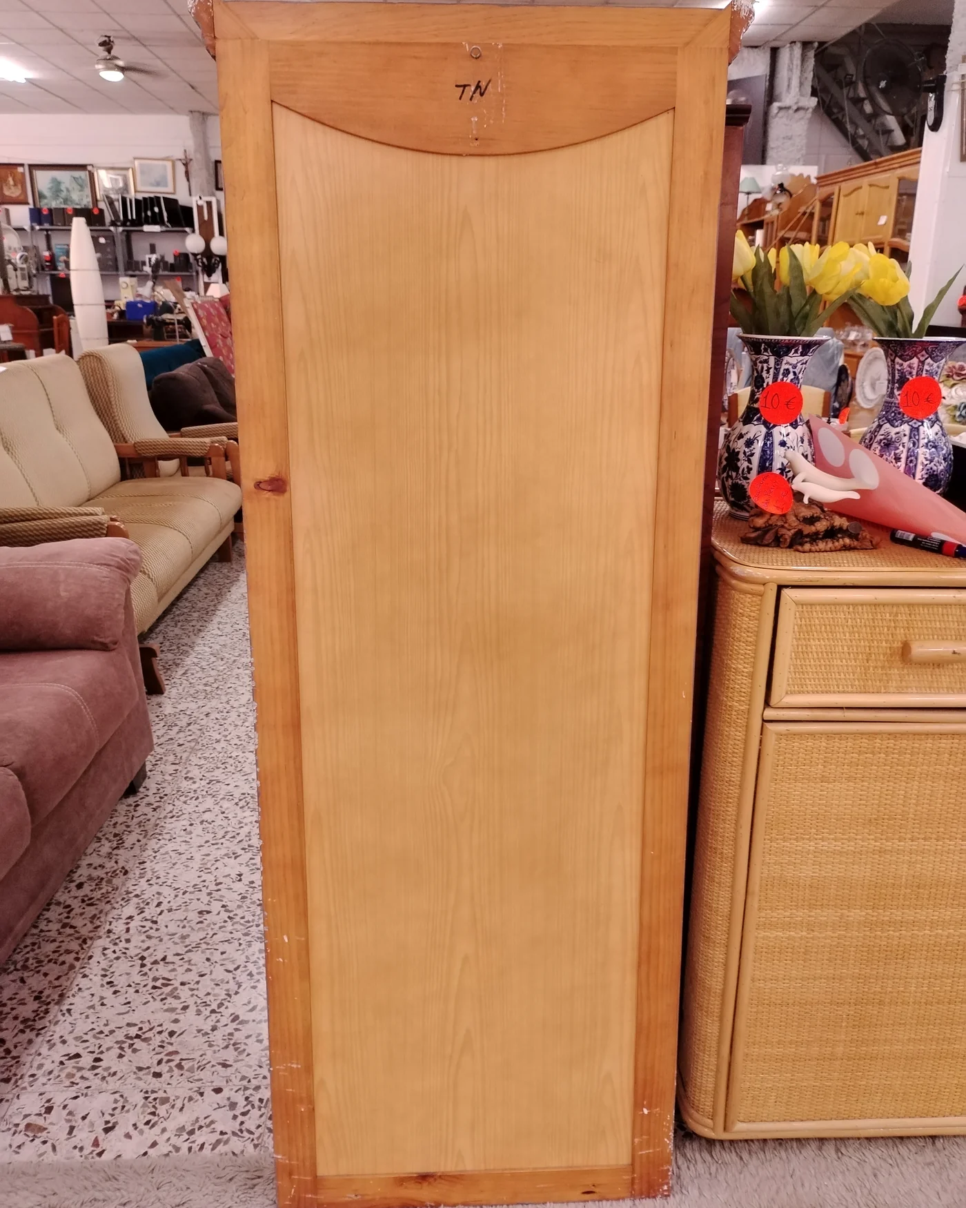 Espejo de cuerpo entero vintage con marco de madera - imagen 2