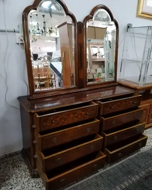 tocador clásico con espejos y marquetería - miniatura 6