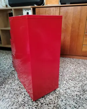 Cajonera móvil roja de cinco cajones - miniatura 4