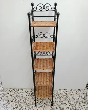 ESTANTERÍA DE FORJA Y MIMBRE - miniatura 2