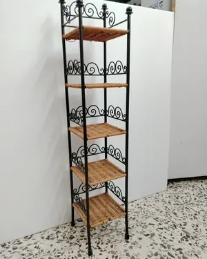 ESTANTERÍA DE FORJA Y MIMBRE - miniatura 3