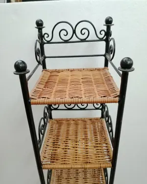ESTANTERÍA DE FORJA Y MIMBRE - miniatura 4